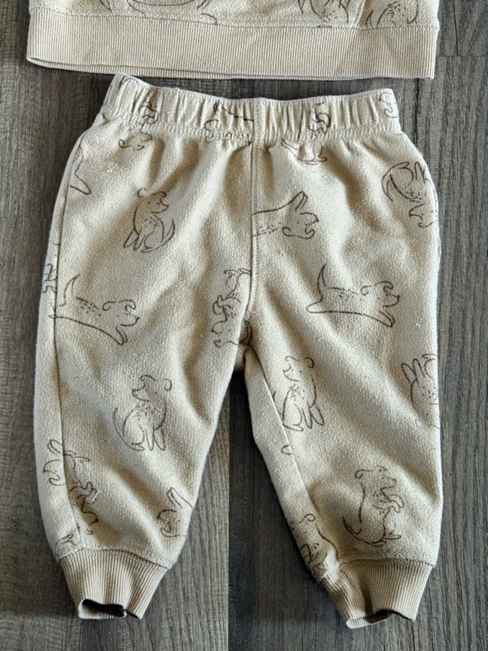 Carter’s Beige Kids Two-Piece Sweatshirt & Joggers with Animal Line Sketches - Picture 3 of 3